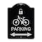 Signmission Parking W/ Lock Cycle & Bidirectional Arrow Heavy-Gauge Aluminum Sign, 24" x 18", BS-1824-23475 A-DES-BS-1824-23475 - alternate 1